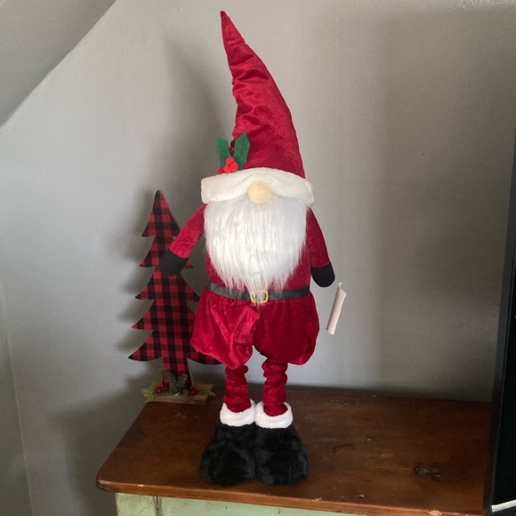 NWT- Beautiful Santa Greeter Gnome Decoration w/ Extendable Legs 27”-37” - Picture 12 of 17